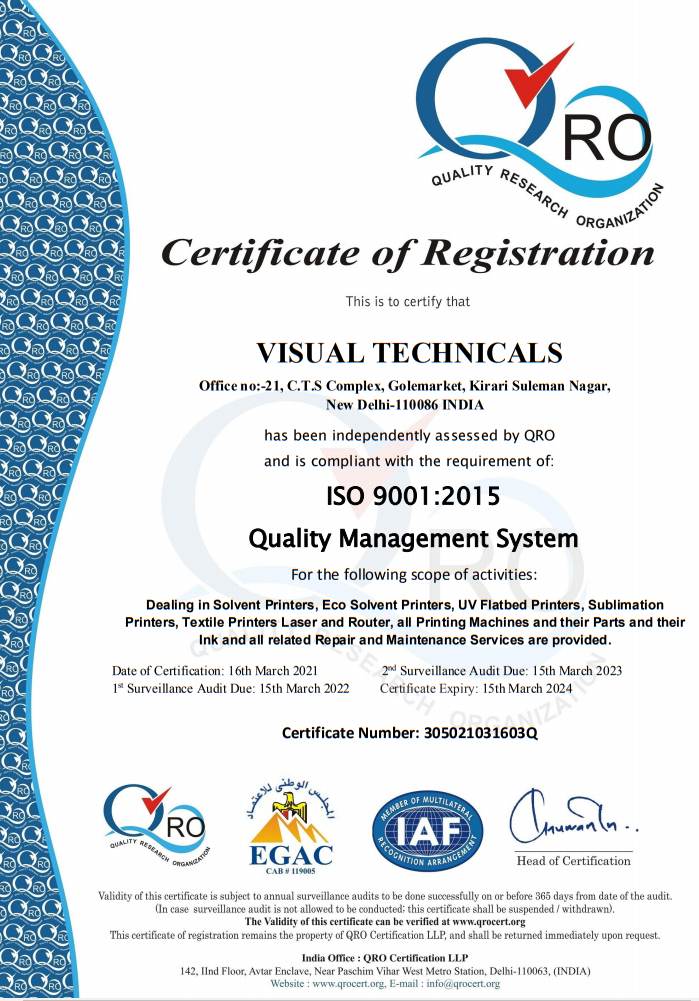 ISO 9001:2015 Certification